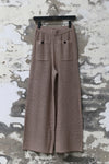 INTO THE EAST 25 Autumn/Winter Khaki/Black Knitted Hollow Straight Pants ITE-E1DGSS020GY20PT-KQH Khaki (E1DGSS027CM20PT)